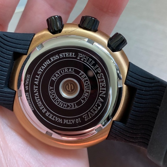 Philip Stein Active 45mm Chronograph Watch Rose Gold Plated - Picture 10 of 11